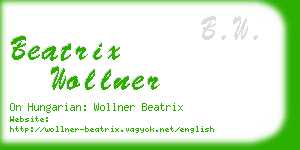 beatrix wollner business card